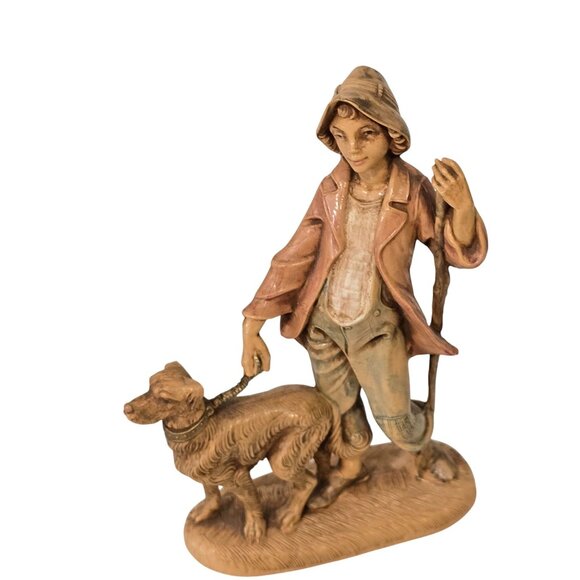 Fontanini "Zachariah" Shepherd Figurine With Dog Exclusive By Roman - Picture 6 of 7
